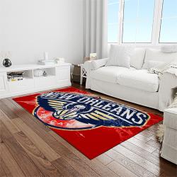 nba new orleans pelicans basketball team logo sport carpet rectangle area rug for living room light room nop34