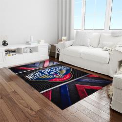 nba new orleans pelicans basketball team logo sport carpet rectangle area rug for living room light room nop6