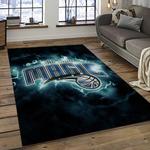 nba orlando magic basketball team logo sport carpet rectangle area rug for living room dark room olm3