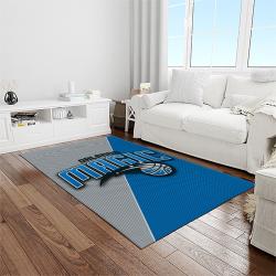 nba orlando magic basketball team logo sport carpet rectangle area rug for living room light room olm1