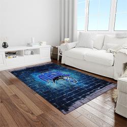 nba orlando magic basketball team logo sport carpet rectangle area rug for living room light room olm4