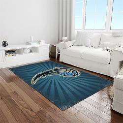 nba orlando magic basketball team logo sport carpet rectangle area rug for living room light room olm5