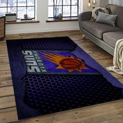 NBA Phoenix Suns Rectangle Rug Personalized Non-Slip Carpet Gift For Basketball Fans PS42