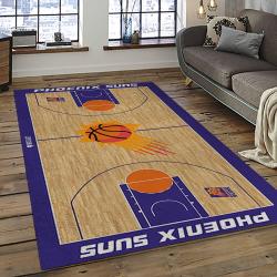NBA Phoenix Suns Rectangle Rug Personalized Non-Slip Carpet Gift For Basketball Fans PS7