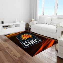 nba phoenix suns basketball team logo sport carpet rectangle area rug for living room light room ps26