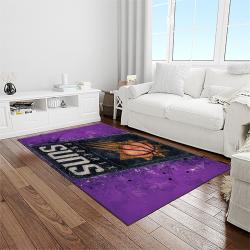 nba phoenix suns basketball team logo sport carpet rectangle area rug for living room light room ps43