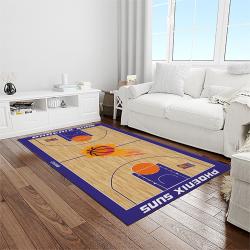 nba phoenix suns basketball team logo sport carpet rectangle area rug for living room light room ps7