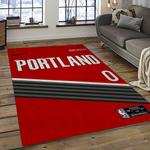 nba portland trail blazers basketball team logo sport carpet rectangle area rug for living room dark room ptb11