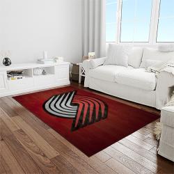 nba portland trail blazers basketball team logo sport carpet rectangle area rug for living room light room ptb1
