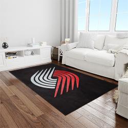 nba portland trail blazers basketball team logo sport carpet rectangle area rug for living room light room ptb12