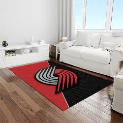 nba portland trail blazers basketball team logo sport carpet rectangle area rug for living room light room ptb2