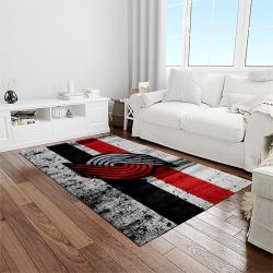 nba portland trail blazers basketball team logo sport carpet rectangle area rug for living room light room ptb27
