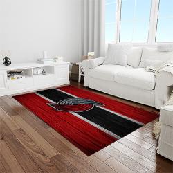 nba portland trail blazers basketball team logo sport carpet rectangle area rug for living room light room ptb37