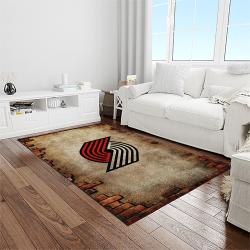 nba portland trail blazers basketball team logo sport carpet rectangle area rug for living room light room ptb4