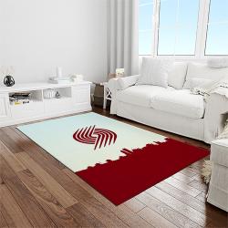 nba portland trail blazers basketball team logo sport carpet rectangle area rug for living room light room ptb5