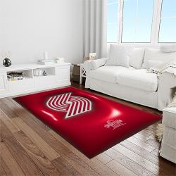 nba portland trail blazers basketball team logo sport carpet rectangle area rug for living room light room ptb6