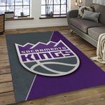 nba sacramento kings basketball team logo sport carpet rectangle area rug for living room dark room sck1