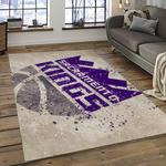 nba sacramento kings basketball team logo sport carpet rectangle area rug for living room dark room sck11