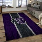 nba sacramento kings basketball team logo sport carpet rectangle area rug for living room dark room sck21