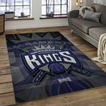 nba sacramento kings basketball team logo sport carpet rectangle area rug for living room dark room sck3
