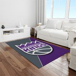 nba sacramento kings basketball team logo sport carpet rectangle area rug for living room light room sck1