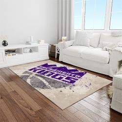 nba sacramento kings basketball team logo sport carpet rectangle area rug for living room light room sck11