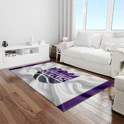 nba sacramento kings basketball team logo sport carpet rectangle area rug for living room light room sck16