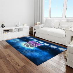 nba sacramento kings basketball team logo sport carpet rectangle area rug for living room light room sck2