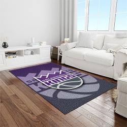 nba sacramento kings basketball team logo sport carpet rectangle area rug for living room light room sck22