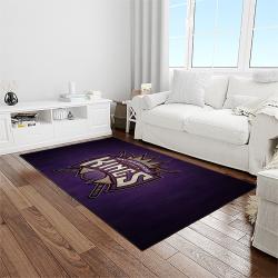 nba sacramento kings basketball team logo sport carpet rectangle area rug for living room light room sck9