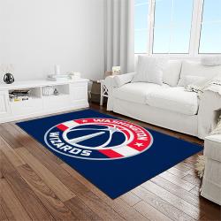 nba washington wizards basketball team logo sport carpet rectangle area rug for living room light room wsw12