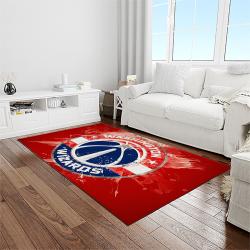 nba washington wizards basketball team logo sport carpet rectangle area rug for living room light room wsw15