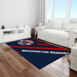 nba washington wizards basketball team logo sport carpet rectangle area rug for living room light room wsw26