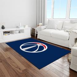 nba washington wizards basketball team logo sport carpet rectangle area rug for living room light room wsw8