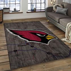 NFL Arizona Cardinals Football Team Logo Sport Carpet Rectangle Area Rug For Living Room AC06