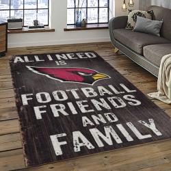 NFL Arizona Cardinals Football Team Logo Sport Carpet Rectangle Area Rug For Living Room AC13