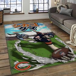 NFL Chicago Bears Football Team Logo Sport Carpet Rectangle Area Rug For Living Room CCB22