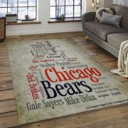 NFL Chicago Bears Football Team Logo Sport Carpet Rectangle Area Rug For Living Room CCB34