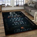 nfl chicago bears football team logo sport carpet rectangle area rug for living room dark room ccb35