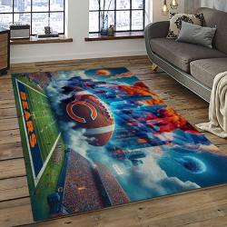 NFL Chicago Bears Football Team Logo Sport Carpet Rectangle Area Rug For Living Room CCB36