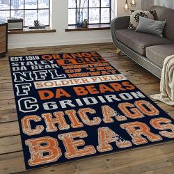 NFL Chicago Bears Football Team Logo Sport Carpet Rectangle Area Rug For Living Room CCB38