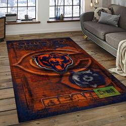 NFL Chicago Bears Football Team Logo Sport Carpet Rectangle Area Rug For Living Room CCB52