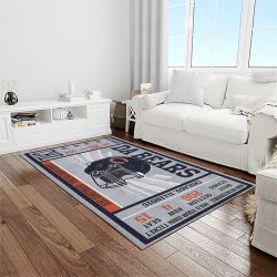 nfl chicago bears football team logo sport carpet rectangle area rug for living room light room ccb03