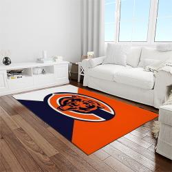 nfl chicago bears football team logo sport carpet rectangle area rug for living room light room ccb04