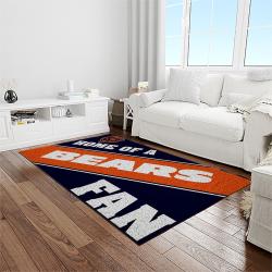 nfl chicago bears football team logo sport carpet rectangle area rug for living room light room ccb07