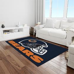 nfl chicago bears football team logo sport carpet rectangle area rug for living room light room ccb09