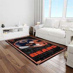 nfl chicago bears football team logo sport carpet rectangle area rug for living room light room ccb21