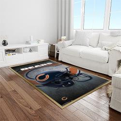 nfl chicago bears football team logo sport carpet rectangle area rug for living room light room ccb24