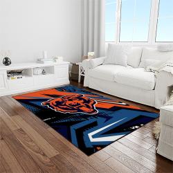 nfl chicago bears football team logo sport carpet rectangle area rug for living room light room ccb25
