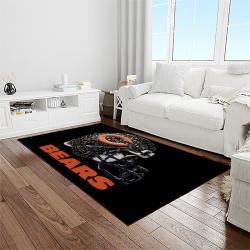 nfl chicago bears football team logo sport carpet rectangle area rug for living room light room ccb29